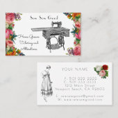 Visitekaartjes voor naadbelasting van  naaimachine (Voorkant / Achterkant)