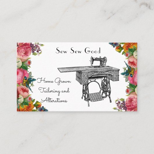 Visitekaartjes voor naadbelasting van  naaimachine (Voorkant)