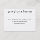 visitekaartjes voor  naaimachines (Achterkant)