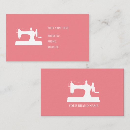 visitekaartjes voor naaimachines (Voorkant / Achterkant)