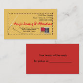 Visitekaartjes voor naaiwijzigingen (Voorkant / Achterkant)