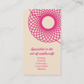 Visitekaartjes voor naaldprikroze crème (Achterkant)