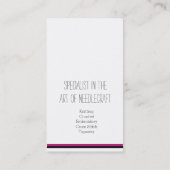 Visitekaartjes voor naaldwerk (Achterkant)