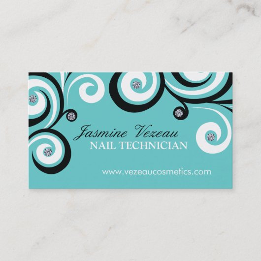 Visitekaartjes voor nageltechnici (Voorkant)