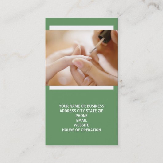 Visitekaartjes voor nageltechnici (Voorkant)