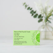 Visitekaartjes voor natuurlijk voeder voor gezelsc (Staand voorkant)