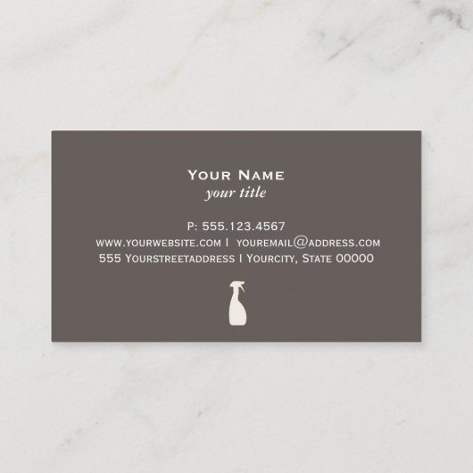 Visitekaartjes voor natuurlijke reiniging (Achterkant)