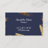 Visitekaartjes voor Navy en Gold Luxury Design (Achterkant)