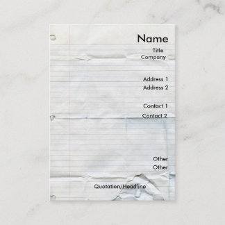 Visitekaartjes voor notebookpapier