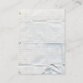 Visitekaartjes voor notebookpapier (Achterkant)