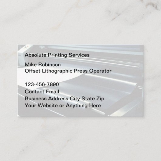 Visitekaartjes voor offsetafdrukthema (Voorkant)