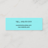 Visitekaartjes voor onderwijzer Skinny vervangen (Achterkant)