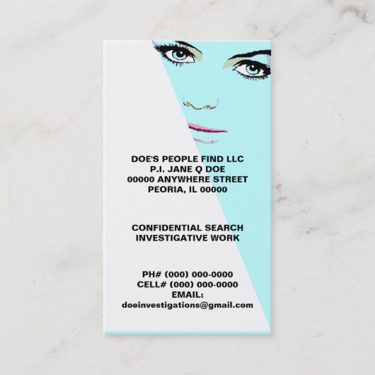 VISITEKAARTJES VOOR ONDERZOEK NAAR PARTICULIERE ON (Voorkant)