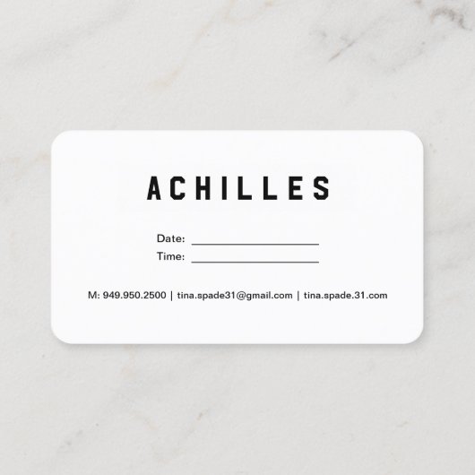 Visitekaartjes voor onroerend goed (Achterkant)