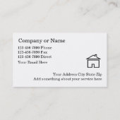 Visitekaartjes voor onroerend goed van klasse (Achterkant)