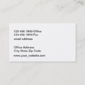 Visitekaartjes voor onroerend goed van klasse (Achterkant)