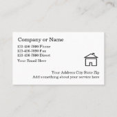 Visitekaartjes voor onroerend goed van klasse (Achterkant)