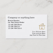 Visitekaartjes voor onroerend goed van klasse (Achterkant)