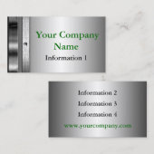 Visitekaartjes voor onverwoestbare stalen metalen (Voorkant / Achterkant)