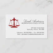 Visitekaartjes voor openbare aanklager (Achterkant)