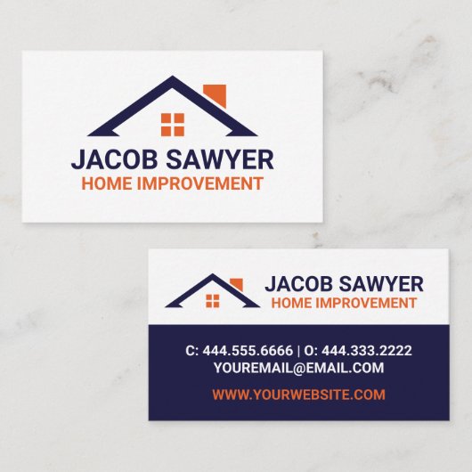 Visitekaartjes voor Oranje en mariene thuisverbete (Voorkant / Achterkant)