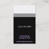 Visitekaartjes voor Paarse en zwarte Voetbal coach (Achterkant)