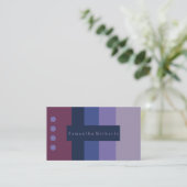 Visitekaartjes voor Paarse kleurblokkering (Staand voorkant)