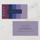 Visitekaartjes voor Paarse kleurblokkering (Voorkant / Achterkant)