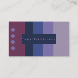 Visitekaartjes voor Paarse kleurblokkering