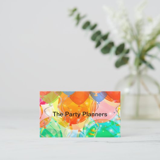 Visitekaartjes voor partijplanners (Staand voorkant)