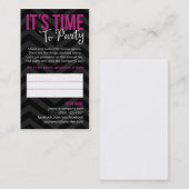 Visitekaartjes voor partijuitnodiging (Voorkant / Achterkant)