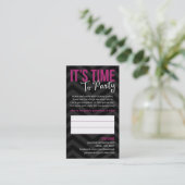 Visitekaartjes voor partijuitnodiging (Staand voorkant)