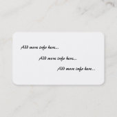 VISITEKAARTJES voor patriotvogels in de Verenigde (Achterkant)