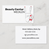 Visitekaartjes voor pedicure en manicure (Voorkant / Achterkant)