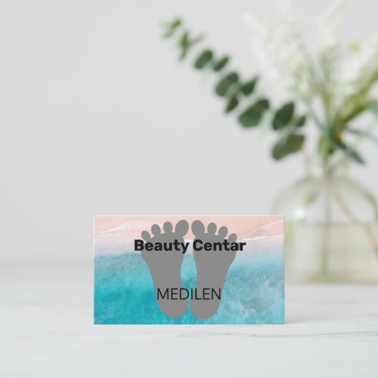 Visitekaartjes voor pedicure en manicure (Staand voorkant)