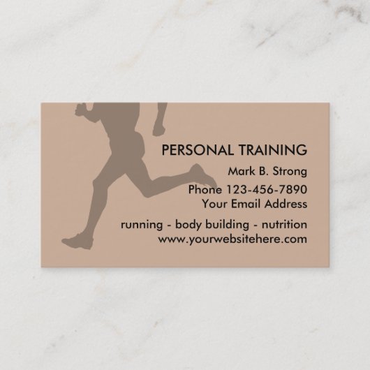 Visitekaartjes voor personal training (Voorkant)