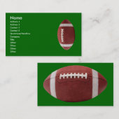 Visitekaartjes voor persoonlijk Football (Voorkant / Achterkant)