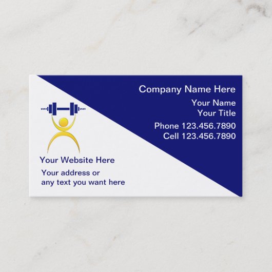 Visitekaartjes voor persoonlijke opleiders (Voorkant)