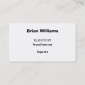 Visitekaartjes voor persoonlijke opleiders (Achterkant)