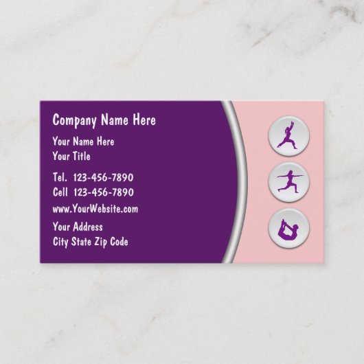 Visitekaartjes voor persoonlijke opleiders (Voorkant)