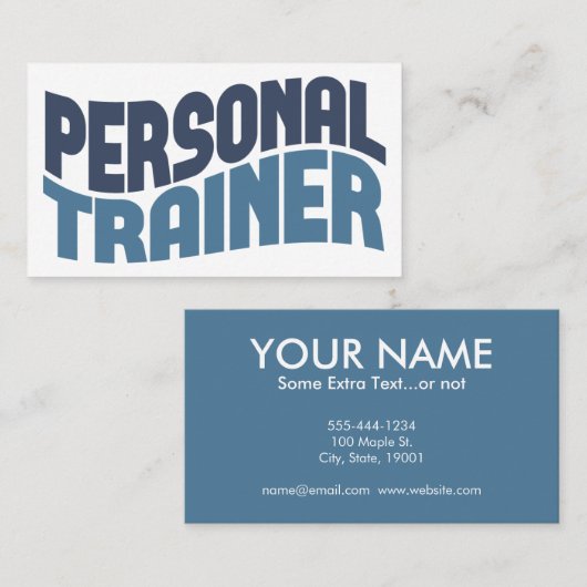 Visitekaartjes voor persoonlijke opleiders (Voorkant / Achterkant)