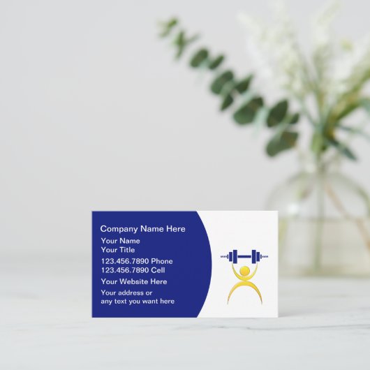 Visitekaartjes voor persoonlijke opleiders (Staand voorkant)