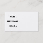 Visitekaartjes voor persoonlijke opleiders (Achterkant)