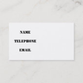 Visitekaartjes voor persoonlijke opleiders (Achterkant)