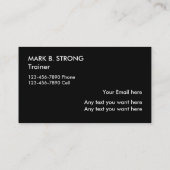 Visitekaartjes voor persoonlijke training (Achterkant)