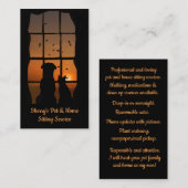 Visitekaartjes voor Pet- en Home Sitting Service (Voorkant / Achterkant)