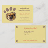 Visitekaartjes voor Pet Sitter Services pw Afdrukk (Voorkant / Achterkant)