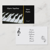 Visitekaartjes VOOR PIANO-TEACHER (Voorkant / Achterkant)