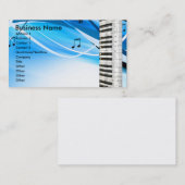 Visitekaartjes voor pianotoetsenbord (Voorkant / Achterkant)