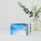 Visitekaartjes voor pianotoetsenbord (Staand voorkant)